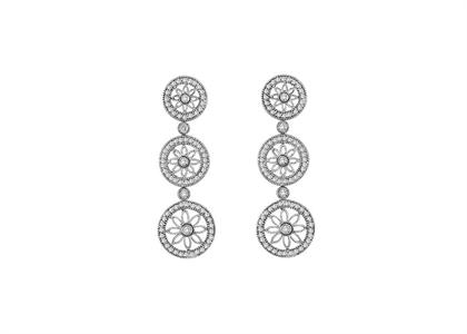 Rhodium Plated | Chandelier Earrings